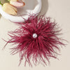 21CM Multicolor Feather Large Brooch for Women Ladies Pearl Pin Brooches Party Cloth Jewelry Accessories Gifts - Image 8