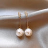 Light Small Tassel Pearl Earrings Jewelry Round Face Suitable Ear Accessories For Womens and Girls Gift - Image 3