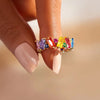 Irregualr Design Colorful CZ Women Rings Gold Color/Silver Color Geometric CZ Rainbow Rings Jewelry - Image 12