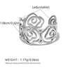 Stainless Steel Spiral Adjustable Open Rings for Women Gold Plated Ladies Jewelry for Vacation Etc - Image 9