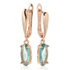 Clear Light Blue Zircon Earring for Women Rose Gold Color Simple Daily Party Jewelry - Image 6