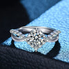 Silver Zircon Couple Ring Adjustable Open Heart-Shaped Men Women Love Eternal Wedding Anniversary Jewelry - Image 3
