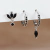 3PCS Horse eyes Pendant Piercing Earrings Set For Women Stainless Steel Zircon Ear Studs Earring Jewelry - Image 7