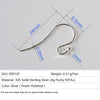 ear hook,24 0.8mm silver earring wire hooks with 2mm ball,1pair - Image 3