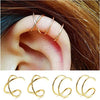 4 Pcs Stainless Steel Ear Cuff Criss Cross Double Lines Ear Cuffs Non Piercing Minimalist fake Helix Earcuff Cartilage Earring - Image 7