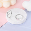 Charms Spring Silver Color Rings Pink Heart Shaped Zircon Cat Rings For Woman Romantic Wedding Engagement Jewelry Gifts - Image 6