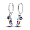 Silver Color Earrings Blue Zircon Stars Moon Irregularity Earrings For Woman Birthday Jewelry Gifts - Image 16