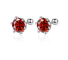 Earrings Silver Round Cut Stud Earrings Piercing Earrings for Men and Women Jewelry - Image 11