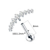 1/5PCS Titanium Zircon Labret Lip Ring Internally Thread Ear Tragus Cartilage Helix Daith Lobe Piercing Earrings Stud for Women - Image 32