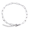 2.5/2.7/4mm Adjustable Stainless Steel Paperclip Chain Bracelet for Women Hand Bangle Ankle Anklet Wristband Metal Jewelry Gift - Image 3
