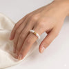 Korean Imitation Pearl Minimalist Pearl Finger Ring White Round Pearl Ring Wedding Anniversary Gift - Image 3