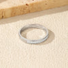 Dazzling Rectangle Stackable Rings Silver Eternity Band Rings For Women Jewelry - Image 5