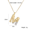 Gold/Silver Color Mixed 26 Letters Pendant Necklaces For Women Men Shiny CZ Zircon Inlay Party Jewelry Gift - Image 6