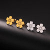 Cute Flower Sakura Stud Earrings for Women Stainless Steel Piercing Earrings Jewelry Birthday Valentine Gift - Image 5