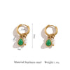Aurora Tiger's Eye Stone Charm Hoop Earrings For Women's Vintage Gold-Plated Jewelry Stainless Steel Earrings - Image 10