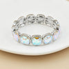 crystal bracelet For Women colorful Geometric rhinestone square elastic thread red white pink bracelet boho style - Image 31