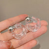 Korean Clear Acrylic Geometric C-shaped Hoop Earrings for Women Girls Trends Hanging Earrings Party Travel Jewelry Gift - Image 4