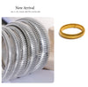 Stainless Steel Link Bangle with Rounded Profile in Gold-Tone or Silver-Tone - Image 21