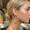 Boho Style Large Circle Bamboo Joint Hoop Earrings Set for Women Golden Silver Color Earrings Party Jewelry Accessory - Image 2