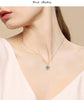 6.5mm Solitaire Drop Necklaces Gold Plated Pendant Silver Chain Jewelry For Women - Image 3