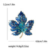 Crystal Enamel Maple Leaf Brooch Pin for Women Plant Corsage Badge Wedding Jewelry Gifts - Image 7