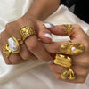 Sculptural Adjustable Ring in Multiple Gold-Tone Designs - Image 2