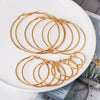 30-80mm Big Simple Classic Hoop Earrings For Women Girls Circle Stainless Steel Earrings Gold Silver Color Round Earings Gift - Image 4