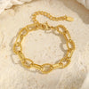 Stainless Steel Handmade Chain Bracelets Gold Color Thick Oval Twist Bracelet For Women Jewelry Mother's Day Gift - Image 3