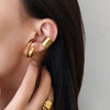 Double Circle Ear Cuff No Piercing Faux Earring - Image 1