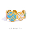 Gold Plated Stainless Steel Enamel Twist Ring, Minimalist Colorful Unique Jewelry Gift for Women - Image 1