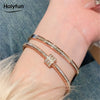 Classic Bracelet Design Gold Color Stainless Steel Sparkling Zircon Bangles for Women Gift Jewelry - Image 5