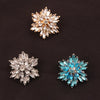 Three Layer Zircon Inlaid Mini Snowflake Brooch Small Buckle Pins Badges Jewelry - Image 6