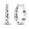 Silver Earrings Women Sparkling Full Set Hoop Earring For Anniversary Wedding Jewelry Gifts - Image 5