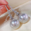 Imitation Pearl Dangle Earring for Women Silver Color Bling Cubic Zirconia Elegant Lady Jewelry - Image 26