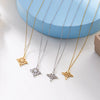 Stainless Steel Witch Knot Pendant Necklace For Women Men Simple Protection Amulet Metal Lucky Knot Choker Party Jewelry - Image 1