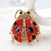 cartoon rhinestonne studded seven star ladybug brooch alloy enamel beetle men's women's clothing pin - Image 9