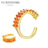 1PC Plated Gold Ear Cuff Earrings Ear Clip for Women Purple/Green/Turquoise No Pierced Earrings Jewel - Image 24