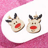 1 Pair Cute Sparkling Reindeer Design Jewelry Earrings For Women, Holiday Party Gift - Image 5