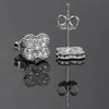 Lucky Clover Petal Earrings For Women Men hip-hop Iced Out Zirconia Blingbling Silver Color Stud Earings Jewelry -1 - Image 12