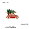 Christmas Enamel Sleigh Car Brooches for Women Unisex Rhinestone Deer Pins Banquet Party Backpack Gifts Jewelry Accessories - Image 8