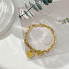1pc Stainless Steel Bracelet With Heart Pendant, Double Heart OT Buckle Couple Bracelet Unisex - Image 5