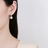Stainless Steel Letter D Pearl Dangle Earrings for Women Charm Gold Color Zircon Hoop Korea Jewelry Gift Colorfast - Image 5