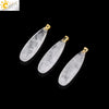 Csja Water Drop Necklaces Crystal Pendant Stainless Steel Chain Necklace for Women Stone Amethyst Jewelry Gift - Image 7