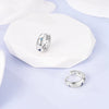 Colorful Cubic Zirconia Huggie Hoop Earrings in Flower Butterfly and Clover Designs - Image 62