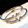 Korea Simple Micro Inlaid Zircon Word Lady Bracelets for Women Temperament Bangle Jewelry - Image 1