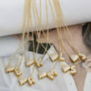 Gold Color Tiny Heart Dainty Zircon Initial Necklace Customizable Letter Name Choker Pendant for Women Birthday Party Jewelry Gi - Image 4