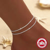 Sliver Plated CZ Anklet Bracelets for Women Girl Zircon Charm Dainty Layer Chain Anklets Jewelry Gifts - Image 1