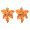 White Drip Oil Flower Stud Earrings for Women Elegant Sweet Metal Petal Temperament Earrings Wedding Party Jewelry Gifts - Image 11