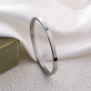 Oval Smooth Bracelet Bangle Minimalist Gold Sliver Charm Jewelry Gifts for Women - Image 7
