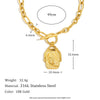 OT Buckle Mixed Color Double-Facted Moon Sun Pendant Necklace Pvd Plated Stainless Steel Women Jewelry - Image 7